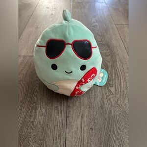 Squishmallows FlipAMallows 8" Perry the Surfer Dolphin &  Azi the Leopard Shark